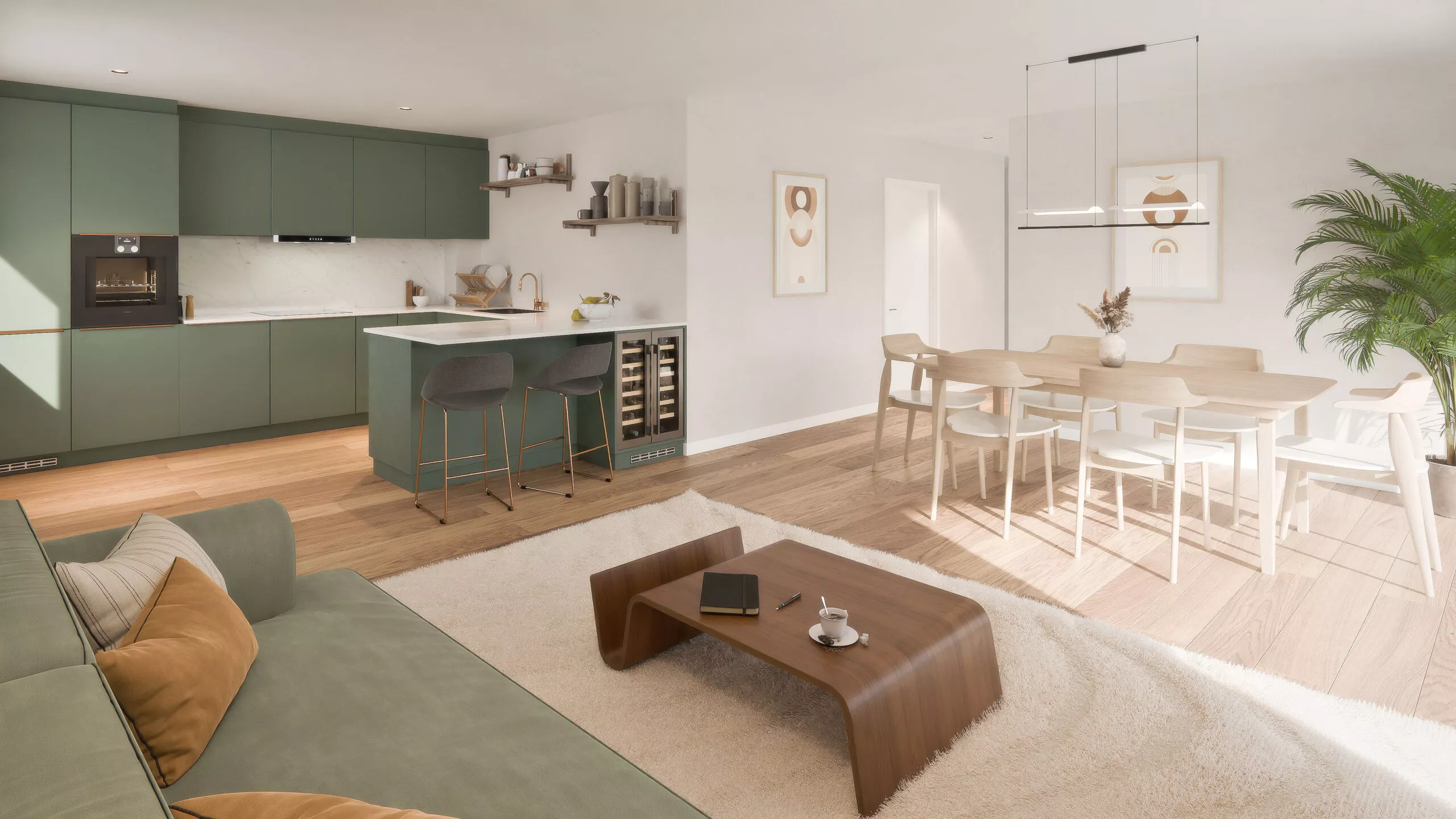 LIVA – Intérieur – Salon cuisine Etage 1