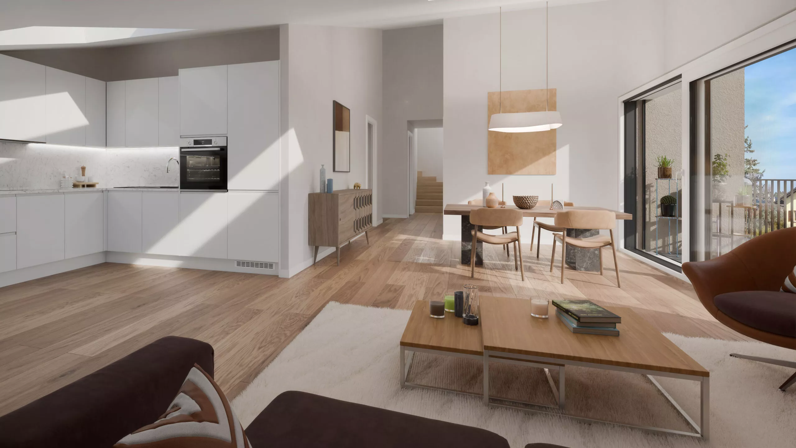 LIVA – Intérieur – Salon cuisine Etage 2